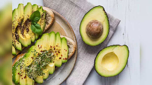 Creamy and delicious sliced avocados.
