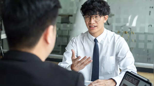 Paying attention to body language during a video interview.