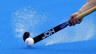 Action shot from a hockey game