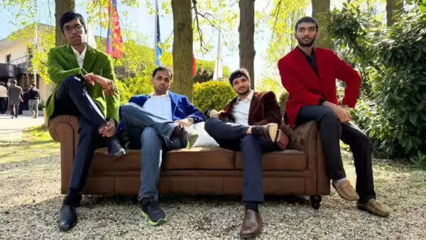 Chess stars Gukesh, Vidit, Erigaisi, and Praggnanandhaa