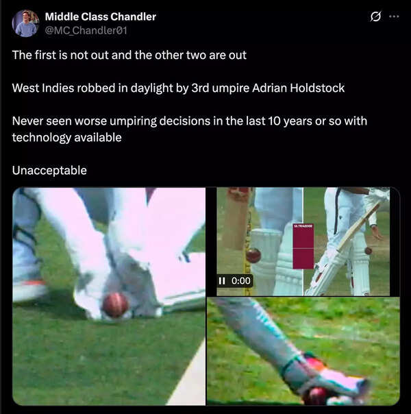 Social media reacts to umpiring decisions
