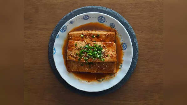 Tofu, a protein-rich food for youthful skin.